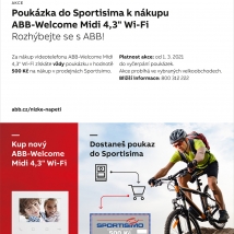 Poukázka do Sportisima k nákupu ABB-Welcome Midi 4,3" Wi-Fi