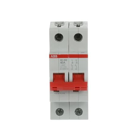 SD202/40; 2 pólový odpínač; In: 40A; pro 253V AC/60V DC; dle IEC/EN 60947-3 2