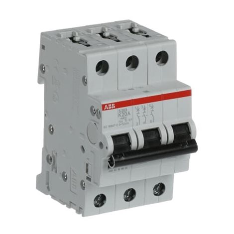 S203-K20 3 fázový jistič, jmenovitý proud In: 20 A 1