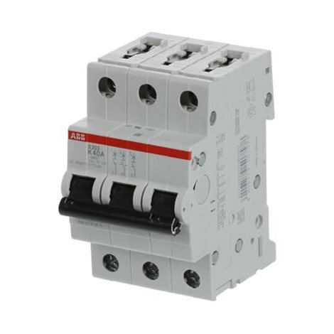 S203-K40 3 fázový jistič, jmenovitý proud In: 40 A 2