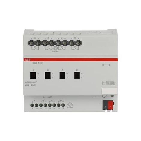 SD/S4.16.1 Spínací a stmívací akční člen řadový, 16 A, 4násobný 1