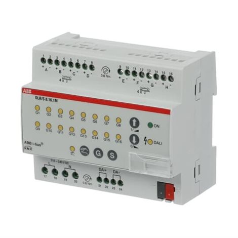 DLR/S8.16.1M Řadový kontrolér osvětlení KNX/DALI 2