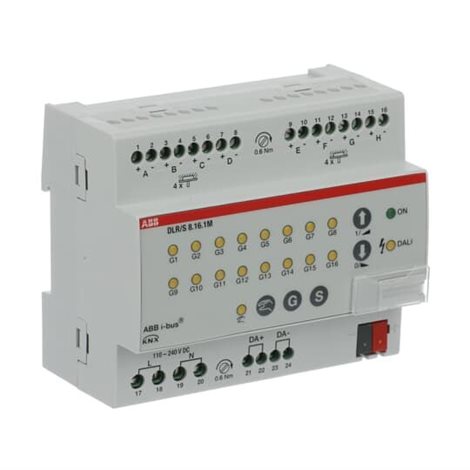 DLR/S8.16.1M Řadový kontrolér osvětlení KNX/DALI 3