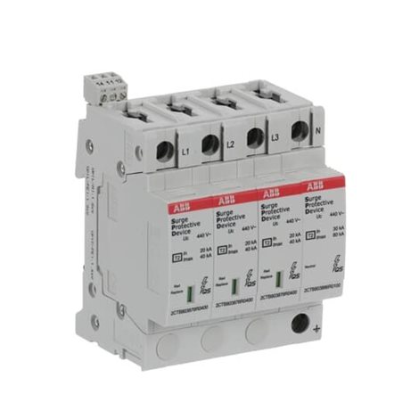 OVR T2 3N 40-440 P TS QS Přepěťová ochrana; Typ: T2; určeno pro póly: L1,L2,L3,N; Iimp, If 2