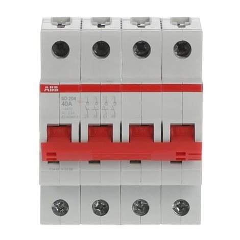 SD204/40 4 pólový odpínač; In: 40A; pro 253V AC/60V DC; dle IEC/EN 60947-3 2