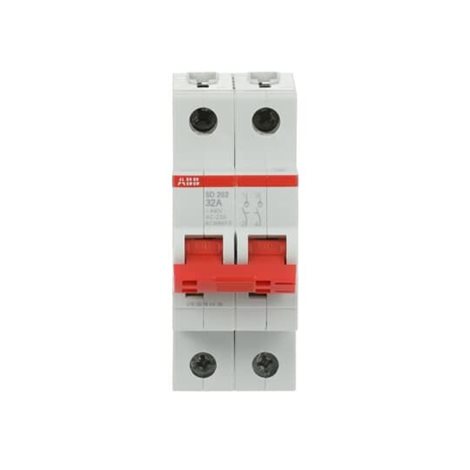 SD202/32; 2 pólový odpínač; In: 32A; pro 253V AC/60V DC; dle IEC/EN 60947-3 1