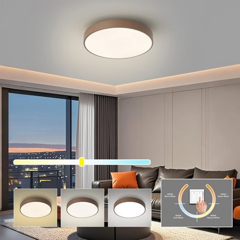 8592957174795 BG3719 LED Stropní svítidlo POOL LED/36W/230V 3000/4000/6000K 30 cm hnědá 6