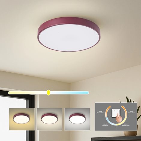8592957174801 BG3720 LED Stropní svítidlo POOL LED/36W/230V 3000/4000/6000K 30 cm burgundy 6