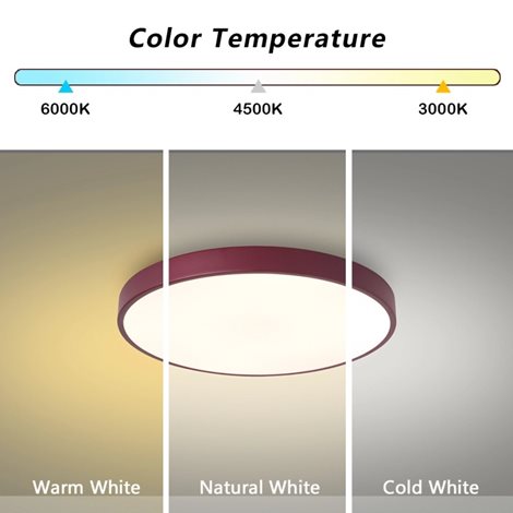 8592957174801 BG3720 LED Stropní svítidlo POOL LED/36W/230V 3000/4000/6000K 30 cm burgundy 5