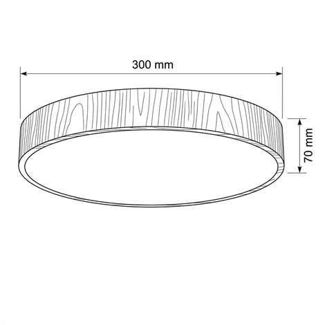 8592718046620 BG4060 LED Stmív. stropní svítidlo POOL LED/36W/230V pr. 30 cm dek. dřeva +DO 7
