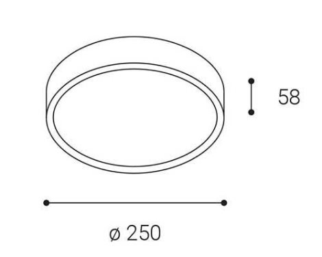 LED2 1234251D MIRA 25, W DALI/PUSH DIM 18W 3CCT 3000K/3500K/4000K 6