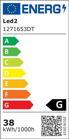 LED2 1271653DT BELLA SLIM 48, B TRIAC DIM 38W 2CCT 3000K/4000K 6