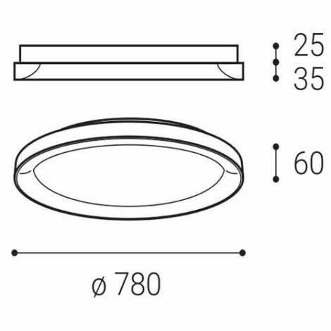 LED2 1271753D BELLA SLIM 78, B DALI/PUSH DIM 60W 2CCT 3000K/4000K 5