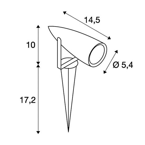 227505 venkovní svítidlo s trnem 8,6 W LED, 3000K, IP55, antracit, 230 V 3