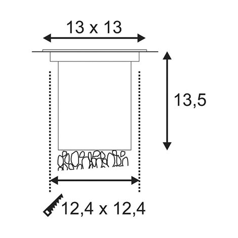 229374 Svítidlo zápustné 1x35W GU10 230V IP67 13x13cm ocel 6