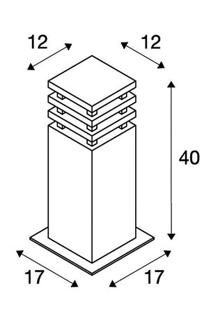 229420 Svítidlo venkovní 1x11W E27 230V IP55 40cm 3
