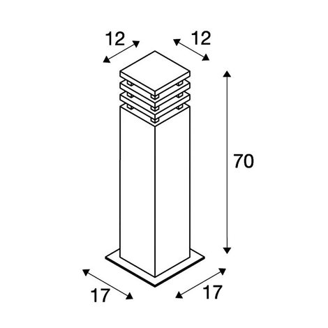 229421 Svítidlo venkovní 1x11W E27 230V IP55 71cm 2