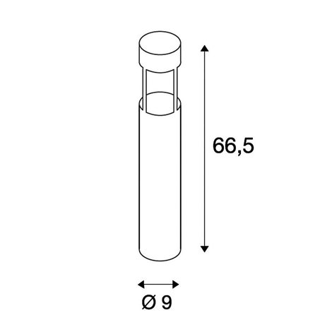 231455 Slots 300 venkovní sloupek LED 7,7W 2700K IP44 antracit 66,5cm 6