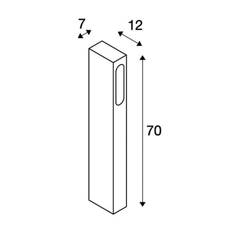232145 SLOTBOX 70 path light, square shape, anthracite, 4.5W LED, 3000K, IP44 3