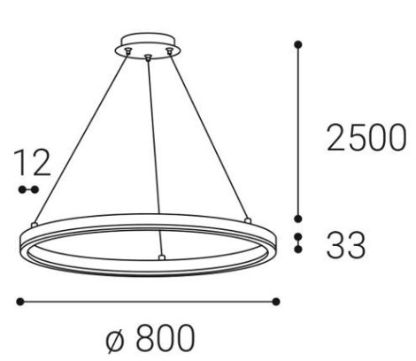 LED2 3271053D CIRCLE 80 P-Z, B DALI/PUSH DIM 62W 3000K/4000K 5