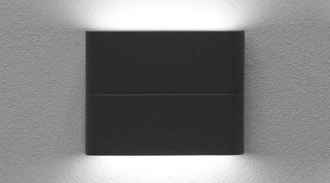 FLAT S, A Svítidlo nástěnné 6W, 300lm, 3000K, IP54, antracit 4