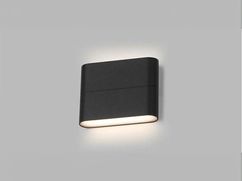 FLAT S, A Svítidlo nástěnné 6W, 300lm, 3000K, IP54, antracit 5
