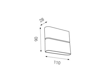 FLAT S, A Svítidlo nástěnné 6W, 300lm, 3000K, IP54, antracit 6