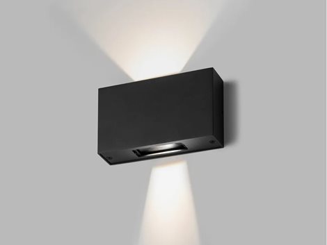 BLADE Svítidlo nástěnné 2x6W, 500lm, 3000K, IP54, antracit 9
