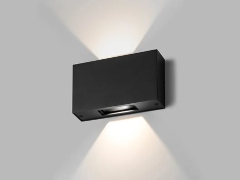 BLADE Svítidlo nástěnné 2x6W, 500lm, 3000K, IP54, antracit 10