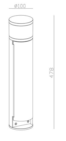 Deko-Light sloupek se zásuvkami 4,8 W, 3000K, 150lm, 230V, tmavě šedá 9