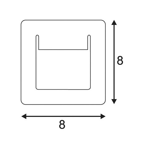151950 DOWNUNDER PURE 80x80 zápustná bílá LED 3.6W 3000K 2