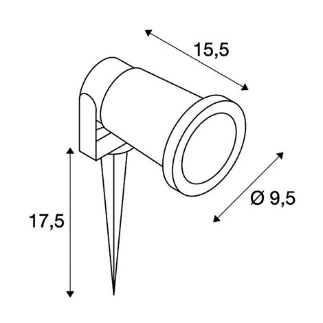227410 Venkovní svítidlo NAUTILUS s bodcem XL černá 230V GU10 11W 180° 3