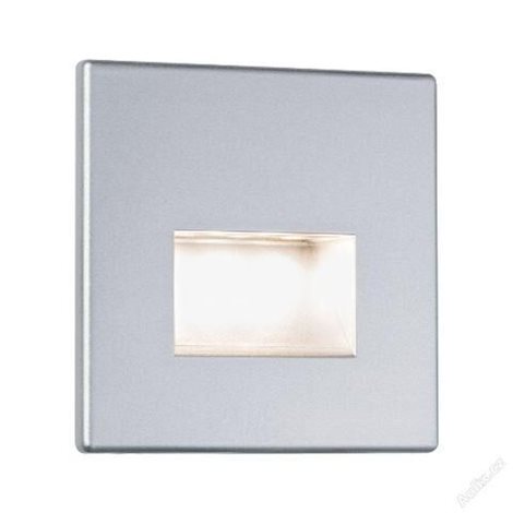 994.95 LED vestavné svítidlo do zdi Edge Quadro hranaté 8x8cm 1,1W 230V 2700K matný chrom 1