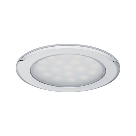 999.20 LED nábytkové vestavné svítidlo kruhové 2ks sada 2x2,5W chrom 1