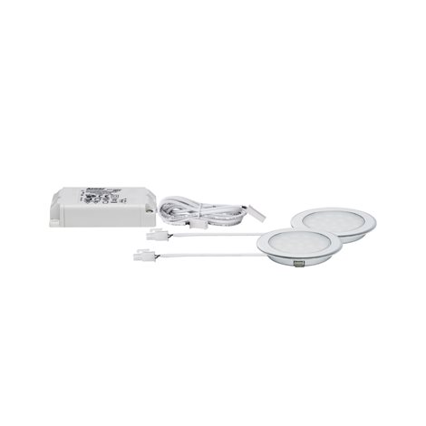 999.20 LED nábytkové vestavné svítidlo kruhové 2ks sada 2x2,5W chrom 3