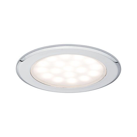 999.20 LED nábytkové vestavné svítidlo kruhové 2ks sada 2x2,5W chrom 2
