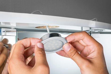 999.20 LED nábytkové vestavné svítidlo kruhové 2ks sada 2x2,5W chrom 4