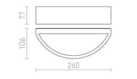 R10365 LESA nástěnná bílá 230V E27 26W IP54 3