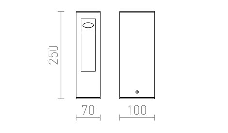 R10380 TREEZA LED 25 stojanová antracitová 230V/350mA LED 7W IP54 3000K 5