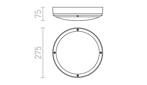 R10382 SONNY stropní antracitová 230V E27 2x18W IP54 2