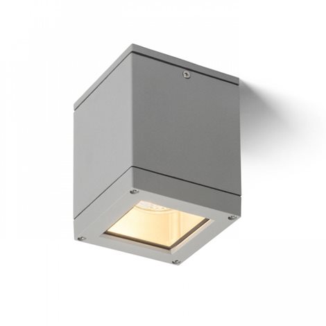 R10386 QUADRA M stropní stříbrnošedá 230V E27 75W IP54 1