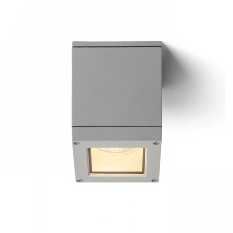 R10386 QUADRA M stropní stříbrnošedá 230V E27 75W IP54 2