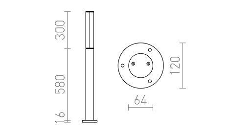 R10548 VADIS 900 stojanová antracitová 230V SMD LED 8W IP54 3000K 4
