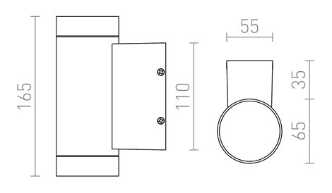 R10553 MIZZI II stříbrnošedá 230V GU10 2x35W IP54 5