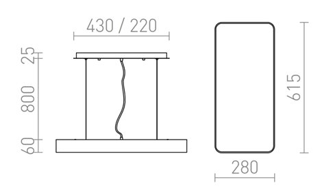 R10584 MENSA Svítidlo závěsné 36W LED 3000K 230V - bílá 3