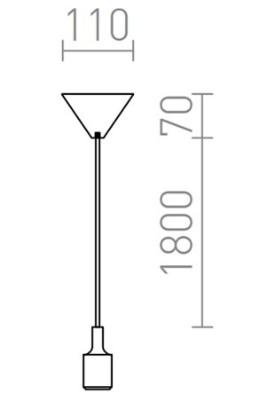 R10625 Svítidlo závěsné LiSA 1x60W, E27, černá barva, textil/plast 3