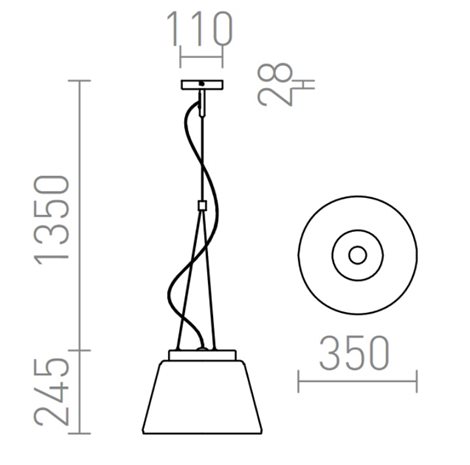 R12055 CORONA závěsná chromované sklo 230V E27 42W 11