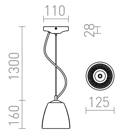 R12056 AZRIA závěsná kouřové sklo 230V G9 25W 9