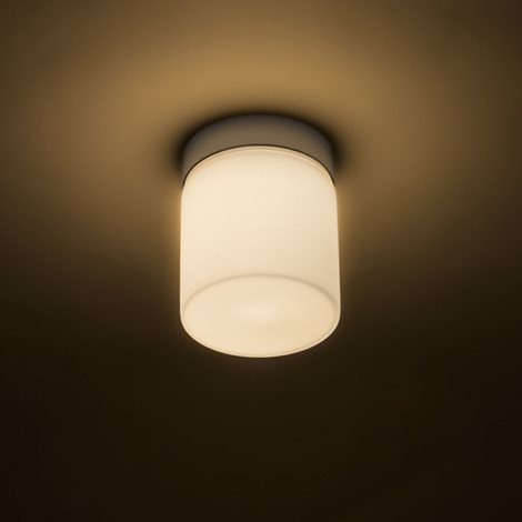 R12199 ESICA CYL stropní  opálové sklo/chrom 230V LED 6W IP44  3000K 4