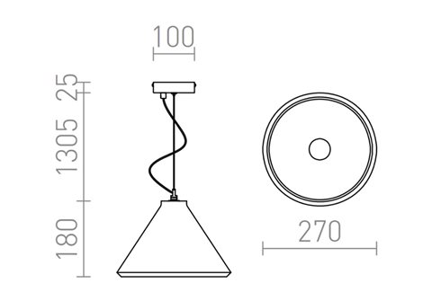 R12416 RADICAL závěsná beton 230V E27 28W 8